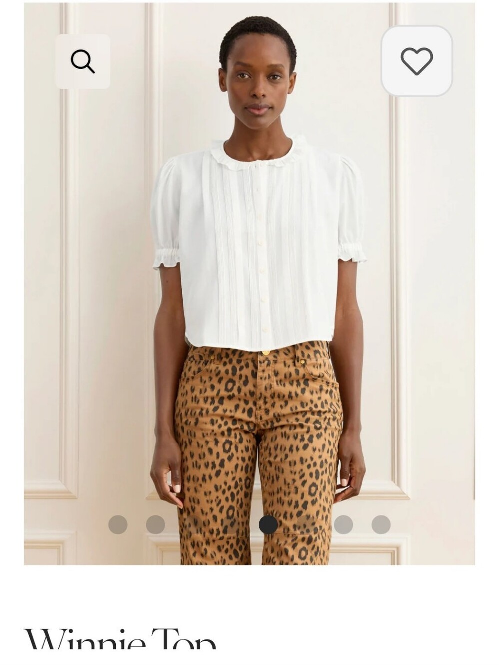 CAbi Spring '26: "Winnie" White Pintuck Puff Sleeve Blouse! Sz. MD - NWT! - Picture 4 of 10